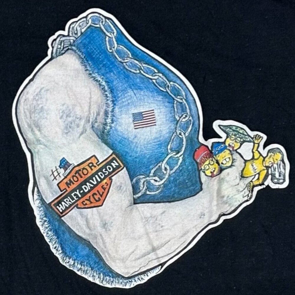 Vtg Harley-Davidson Single Stitch TShirt Gainesville 70's Hanes L Made in USA